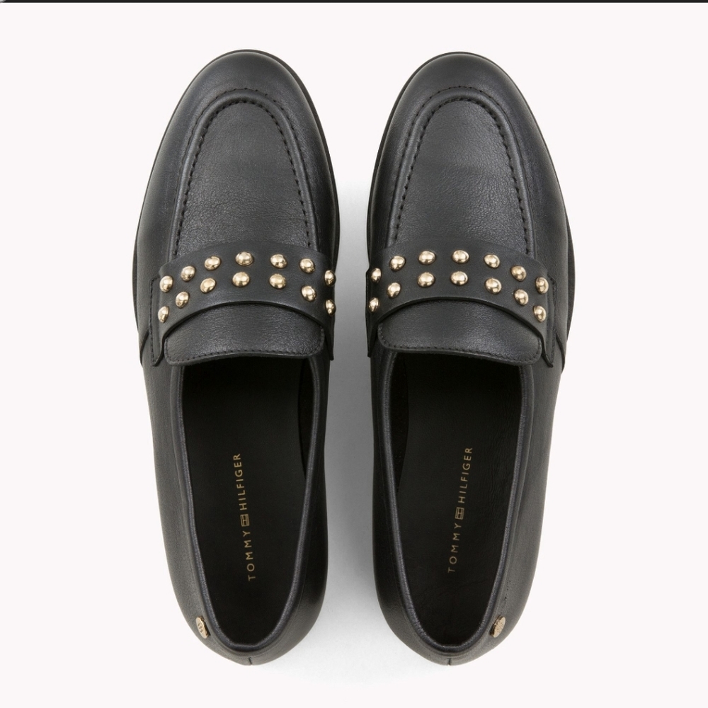 Tommy Hilfiger studded leather loafers